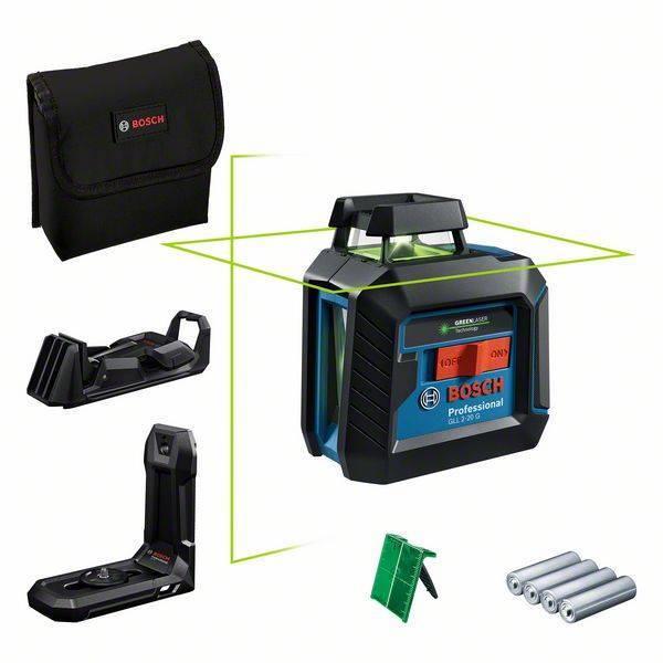 Bosch GLL 2-20 G Professional Çapraz Çizgi Lazeri +LB10 +DK10