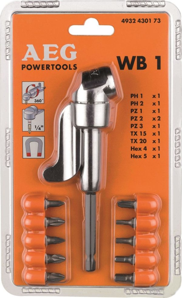 AEG WB1 10 Parça Köşe Vidalama Adaptörü